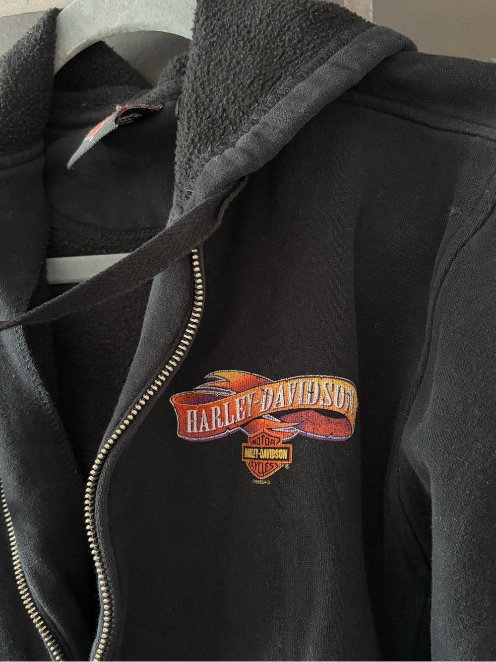 Harley Davidson black zip up hoodie - Picture 2 of 4